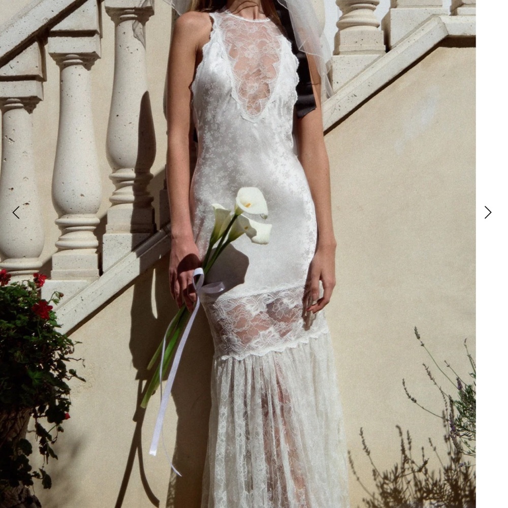 Elegant Lace White Dress